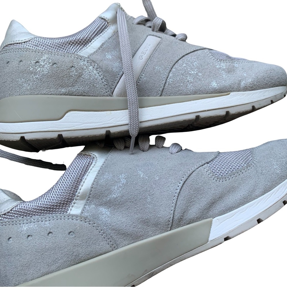 Silver Shimmer - Geox Like New sneakers Athleisure Silver Shimmery Size 37